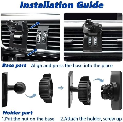 Audi A4/A5/S4/S5/RS4/RS5/Allroad Phone Holder Mount (2017-2024) – Thick Case Friendly Air Vent Cradle for Optimal Navigation and Hands-Free Calling – Durable & Stylish Mobile Device Accessory for All Smartphones