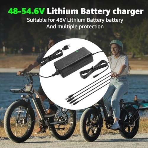 Rapid Charge 54.6 V 2 A Electric Charger for 48 V Lithium Batteries – Multi-Output Power Adapter with Enhanced Safety Features for E-Bikes and Versatile Applications
