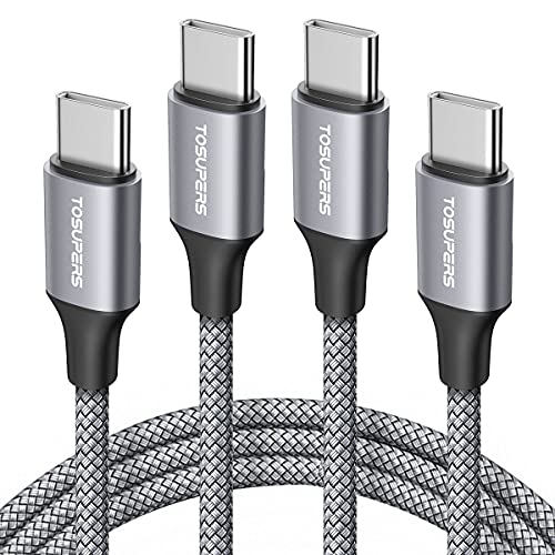 10 ft USB C to USB C Cable Pack – 3 Durable Fast Charging Cords for i Phone 16/15 Pro Max, Samsung Galaxy S24/S23/S22 Ultra, Mac Book & i Pad Pro – 60 W Power Delivery for Optimal Speed and Extended Reach