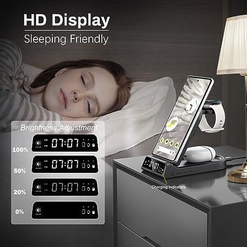 Revolutionary Multi-Device Wireless Charging Station for Samsung Galaxy S25 Series, Google Pixel 9 Pro, and Galaxy Watch – Efficient Fast Charging Hub with Advanced Safety Features for a Clutter-Free Workspace and Seamless Device Management