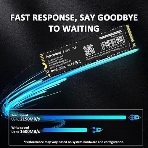 Unleash Unmatched Speed with the S501 512 GB NVMe SSD – High-Performance M.2 2280 Solid State Drive Perfect for Gamers and Professionals | Blazing-Fast Read Speeds Up to 2,150 MB/s & Write Speeds of 1,600 MB/s | Durability Meets Innovation with Enhanced 3 D NAND Technology | Effortless PCIe Gen3 x4 Installation for Seamless Upgrades in Laptops and Desktops | Transform Your Workflow and Gaming Experience Today!