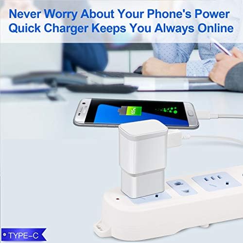 Rapid Charge Duo: Adaptive Fast Charging Kit with 5 ft USB Type C Cable – Compatible with Samsung Galaxy Series & Note Models – Reliable, Efficient Power Delivery for Home & Office Use – Enhance Device Longevity & Performance – 2 Pack Charger Block for Ultimate Convenience