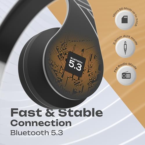 Experience the Ultimate in Comfort and Sound with Power Locus Stylish Purple & White Wireless Over-Ear Headphones – Hi-Fi Stereo Quality, Foldable Design for Travel, 12-Hour Battery Life, and Built-In Microphone for Hands-Free Calls – Perfectly Compatible with i Phone, Samsung, and LG Devices