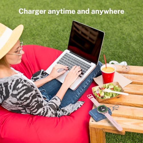 Portable 2-in-1 Watch Charger for Galaxy Watch 7 Ultra – 2000 m Ah High-Capacity Samsung Charger with Keychain for Galaxy Watch Series & Gear S3 – Fast Charging & Enhanced Portability for On-the-Go Power Solutions