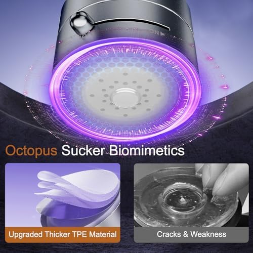 360° Rotation Vacuum Suction Phone Holder Stand for Magsafe, Foldable Magnetic Phone Holders for Your Car, Adjustable Suction Cup Phone Mount for iPhone 16/15/14/13/12, Black – Enhanced Compatibility and Speed