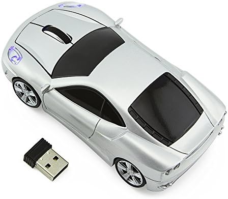 Rev Up Your Productivity with the CHUYI Sports Car Shaped Wireless Mouse – 1600 DPI, Cordless Optical Design for Effortless Use at Home, School, or Office, Perfect Gift for Tech Enthusiasts (Vibrant Blue)
