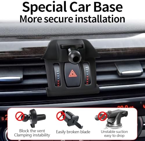 Premium Car Phone Holder for BMW X5 (2014-2018) & X6 (2015-2019) – Custom-Fit Dashboard Mount for Secure Smartphone Access – Enhanced Navigation Experience & Sleek Interior Upgrade – Tool-Free Installation & Adjustable Viewing Angles – Perfect for Driving Safety & Convenience