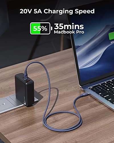 VOLTME 3.3 ft USB C Cable 2-Pack – Premium Nylon Braided Type C Charger for Fast Charging & High-Speed Data Transfer – Compatible with Mac Book Pro 2020, i Pad Pro 2021, Galaxy S22, Pixel, Switch & More – Durable, Universal Charging Solution in Grey for Enhanced Performance and Longevity