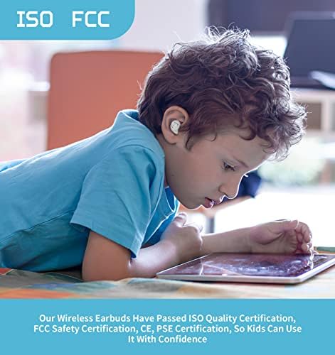 Kids’ Bluetooth 5.1 Wireless Earbuds – Adorable Waterproof Earphones with Dual Mics, 36-Hour Playtime, Hi-Fi Stereo Sound, and Gaming Mode – Perfect for Active Young Listeners and Learning on the Go