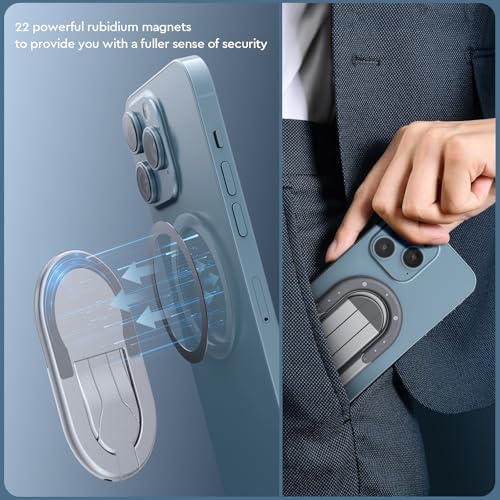 Versatile i Phone Tripod with Magnetic Phone Ring Holder – All-in-One Portable Stand with 360° Rotation for Effortless Use – Durable Silver Finish for Enhanced Compatibility with Car Mounts and Seamless Content Creation