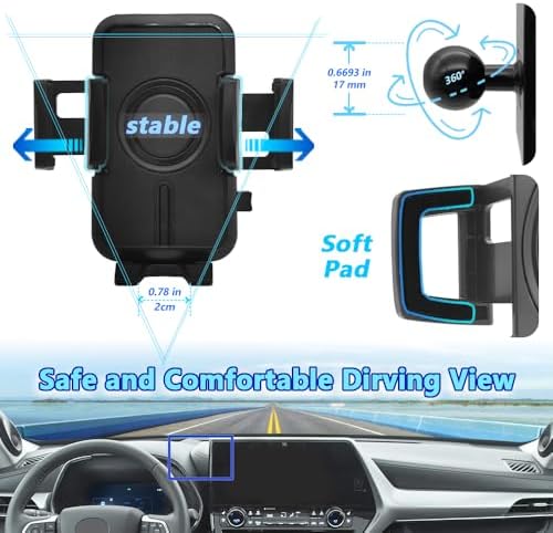 WAAPAK Premium Smartphone Holder for 2014-2025 Toyota Highlander – Stylish Car Mount for Enhanced Navigation and Hands-Free Calling – Perfect Fit for Thick Cases – Easy Installation with Adjustable Viewing Angles – Durable Auto Accessory for Modern SUV Interiors