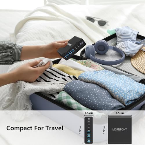 Power Up Like Never Before: 320 W Multi-Device USB C Charger Block with 10 Ports – Ga N III Fast Charging Station for Laptops, Tablets & Smartphones – Perfect for Mac Book Pro/Air, DELL, i Pad, i Phone, Samsung Galaxy – Ultimate Compatibility & Safety Features