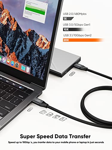 Unleash Powerful Connectivity with Cable Creation 3 ft USB C to USB C Cable – 10 Gbps Data Transfer, 4 K Video Output & 100 W Fast Charging for Mac Book, i Pad, Pixel, Galaxy, & i Phone 15/16 Pro Max – Durable & Flexible Design for Superior Performance