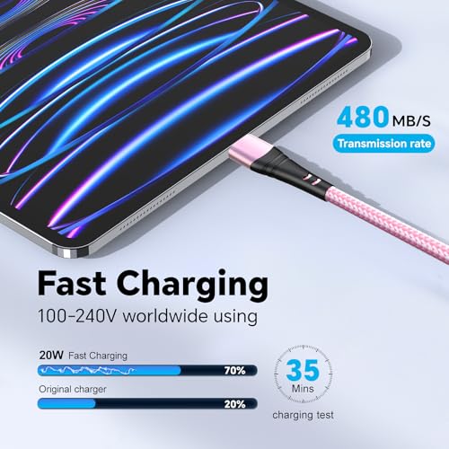 Ultra-Durable 5-Pack i Phone Charger Cables – Versatile 3, 6, & 10 FT USB A Fast Charging Cords for i Phone 16/15 Pro Max & Samsung Galaxy S10/S9/S8 Plus – Tangle-Free Design in Sleek Gray – Maximum Compatibility & Performance for Home and Office Use