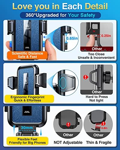 VANMASS 2025 Premium Car Phone Holder – Unmatched 85+ LBS Suction Power for Secure Hands-Free Navigation | Universal Compatibility with i Phone 16 Pro Max, 15, 14, 13 & Android Devices | Versatile Windshield, Dashboard & Air Vent Mount for Maximum Convenience | Durable Design Ensures Safe Driving Experience