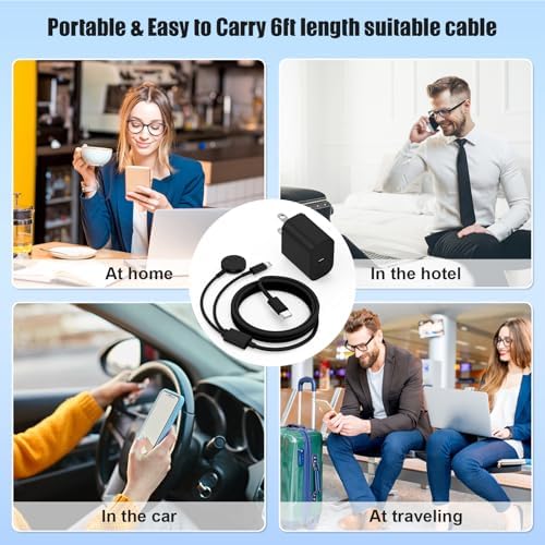 Revolutionary 2-in-1 USB C Magnetic Charger for Apple Devices – MFi Certified 20 W Fast Charge Cable with 6-ft Flexibility for Ultimate Convenience – Perfect Compatibility with Apple Watch Series 8/7/SE/6/5/4/3/2/1 and i Phone 14/13/12/11/XS – Your Premium Solution for Rapid Power Delivery on the Go