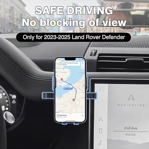 Premium Adjustable Car Phone Holder for 2023-2025 Land Rover Defender – Ultra-Stable Air Vent Mount for Secure Device Cradling, Effortless Installation & Enhanced Viewing Angles – Perfect Accessory for Modern Drivers