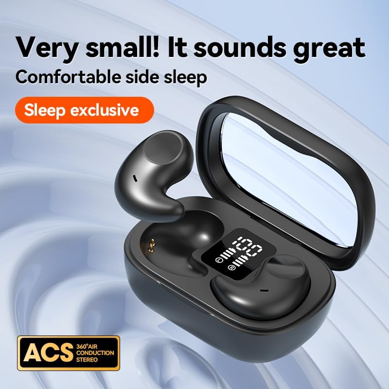 Invisible Comfort Wireless Sleep Earbuds for Side Sleepers – 58-Hour Noise-Cancelling Bliss with Crisp Call Clarity in Stylish Off White – The Essential Audio Solution for Restful Sleep and Effortless Connectivity