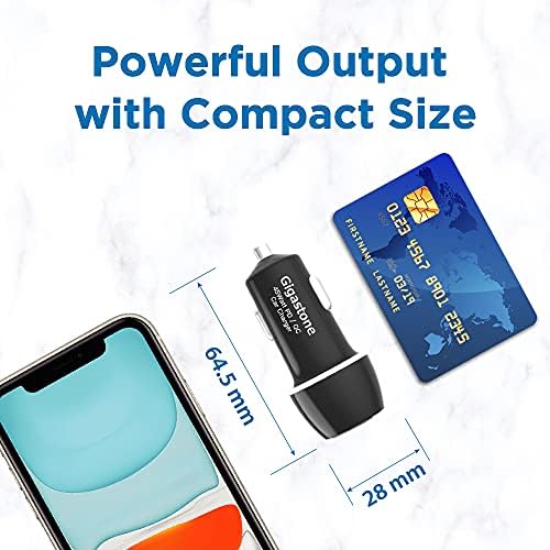 Gigastone USB C Car Charger 45 W Dual Port Fast Charging Adapter – PD3.0 & QC3.0 Compatible with i Phone 15, Galaxy S23, Pixel and More – Ultra-Compact, High-Speed Charging Solution for On-the-Go Convenience