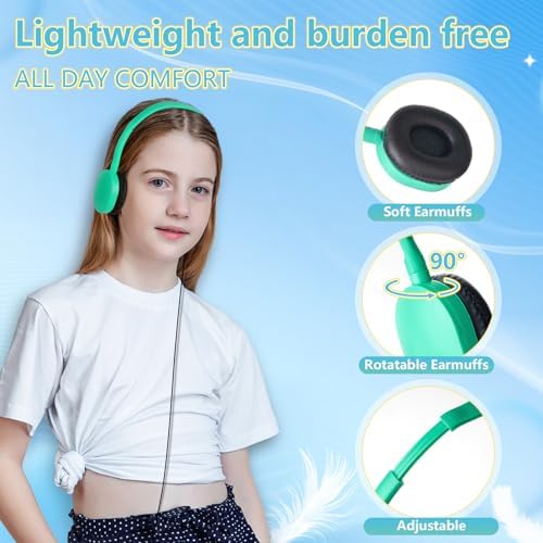 Bulk 24-Pack Kids Classroom Headphones – Durable Wired Earphones with Adjustable Headband for Enhanced Learning Environments (Black) – Ideal for Group Activities and Student Engagement