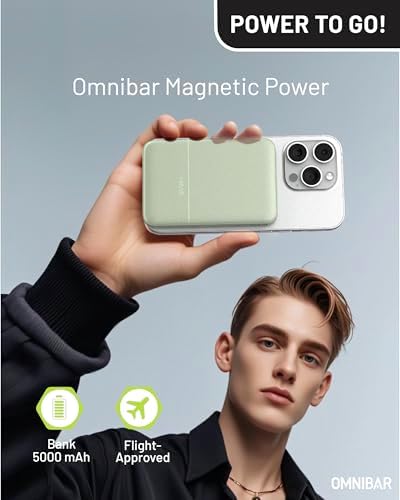 Ultra-Slim Magnetic Power Bank – 5000 m Ah Wireless Charger for i Phone 16 Series with 20 W Fast Charging and USB-C Cable, Stylish Purple Design for Effortless Portability and Enhanced Compatibility