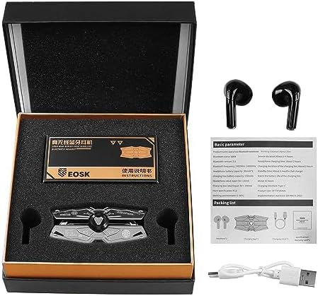 CERRXIAN Wireless Red Earbuds with LED Charging Case – High-Fidelity Stereo Sound for i OS & Android Devices, Perfect for Gaming, Fitness, and Everyday Use – Ergonomic Design for Secure Fit and Long Battery Life