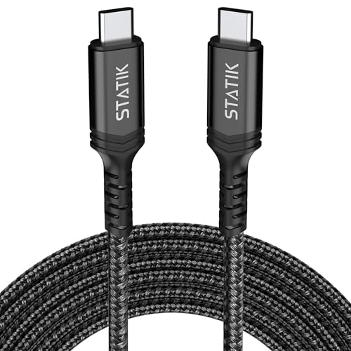 Durable 10 FT USB C Charging Cable for Apple Devices – Statik Durabraid 27 W Fast Charger for i Phone 14 Pro Max, High-Speed Data Transfer with Premium Nylon Braided Design, Enhanced Flexibility and Longevity for Everyday Use