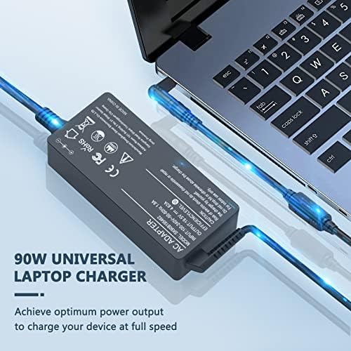 Universal 90 W Laptop Charger with 16 Connectors – Versatile Power Supply for HP, Dell, Lenovo, Acer, and More – Plug-and-Play Convenience with Automatic Voltage Adjustment – High Compatibility for Multiple Laptop Models – Ideal for Ultrabooks and Chromebooks – Efficient Power Source for Diverse Brands – Global Input Voltage: 100-240 V – Perfect for Students, Professionals, and Travelers – Reliable Charging Solution with Enhanced Speed and Performance