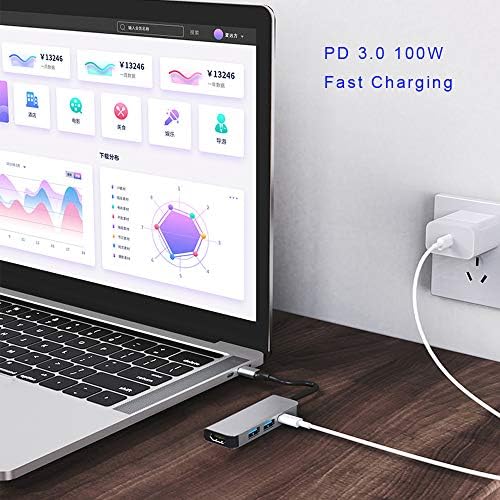 Transform Your Device Connectivity with the QCEs 5-in-1 USB C Hub Multiport Adapter – Unleash 4 K Video, Lightning-Fast Ethernet, and PD Charging for Mac Book Pro/Air, i Pad Pro, and i Phone 16/15, Optimized for Seamless Productivity and Entertainment
