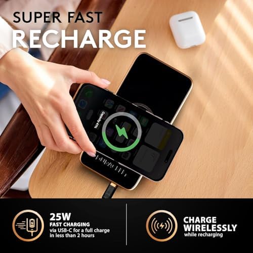 Duracell Core 10 Wireless Portable Charger | 10,000 m Ah Multi-Device Power Bank with USB-C & USB-A Ports for Effortless Charging of Smartphones, Tablets, and More | Compact Design for On-the-Go Convenience and Enhanced Device Compatibility