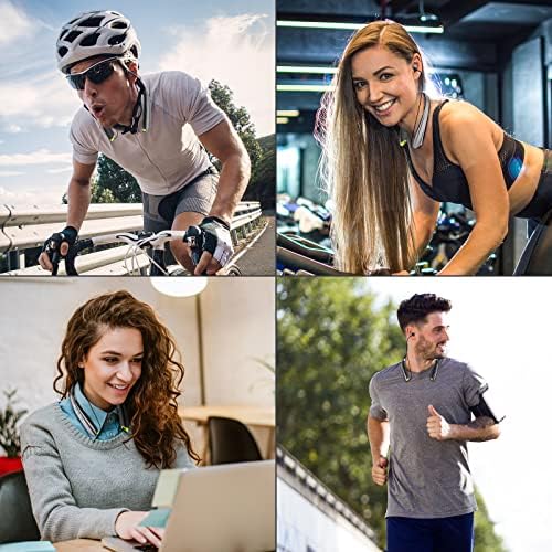 2024 Enhanced Neckband Bluetooth Headset: Retractable Earbuds with Advanced Noise Cancelling, Foldable Wireless Headphones for Sports & Office – Superior Audio Quality with Built-in Mic and Travel Case