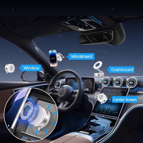 Revolutionary Magnetic Vacuum Suction Phone Holder – Versatile Hands-Free Device Mount for Cars, Gyms, and Smooth Surfaces – Maximum Stability for All Smartphones Including i Phone and Android – Stylish Black Design with Retractable and Foldable Features for Ultimate Portability