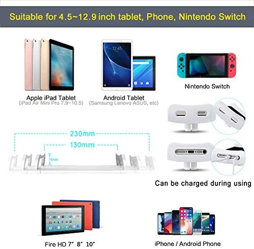 Elevate Your Device Interaction with the Versatile 360-Degree Adjustable Tablet Stand – Universal Foldable Holder for i Pads, i Phones, and Nintendo Switch (Fits 4.5 to 12.9 Inches) – Optimize Comfort and Efficiency with Premium Aluminum Design