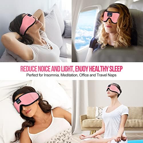 Ultimate Bluetooth Sleep Mask with Built-In Headphones – Perfect for Side Sleepers Seeking Uninterrupted Relaxation – Advanced Wireless Eye Cover for Enhanced Sleep Quality – Soft, Breathable Fabric for All-Night Comfort – Rechargeable Battery for Extended Playback – Ideal Travel Companion for Music Lovers and Restful Sleep
