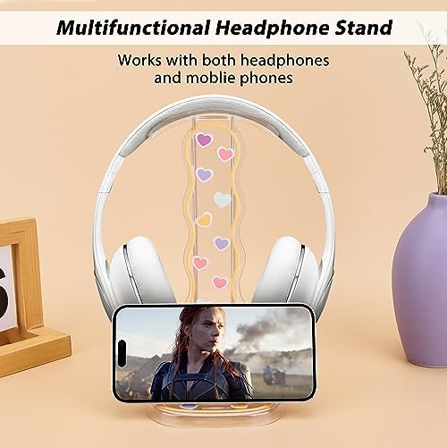 CamyCosy Headphone Holder for Desk, Gaming Headset & Earphone Stand with Tulip Flowers Pattern – Enhanced Compatibility and Speed