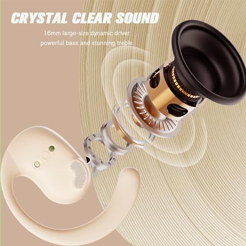 Transform Your Soundscape with Innovative Open Ear Wireless Bone Conduction Earbuds – Sweatproof Bluetooth Headphones for Active Lifestyles – Stay Engaged and Safe in Stylish Black Finish