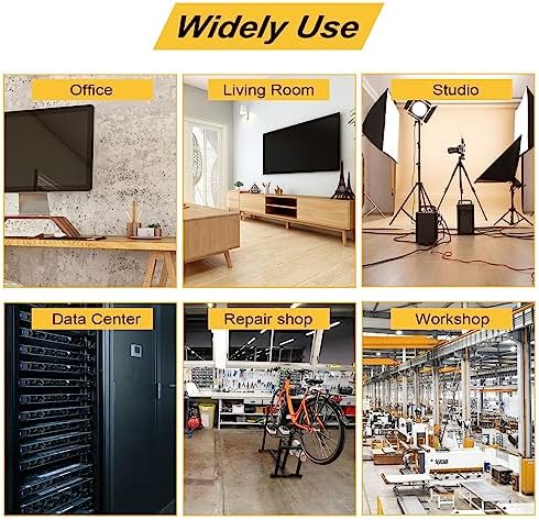Maximize Workspace Efficiency with the 16 Outlet Heavy-Duty Power Strip – Metal Wall Mount Surge Protector, 10 FT Cord for Industrial Use – ETL Certified for Safety, Versatile Connectivity, and Robust Performance