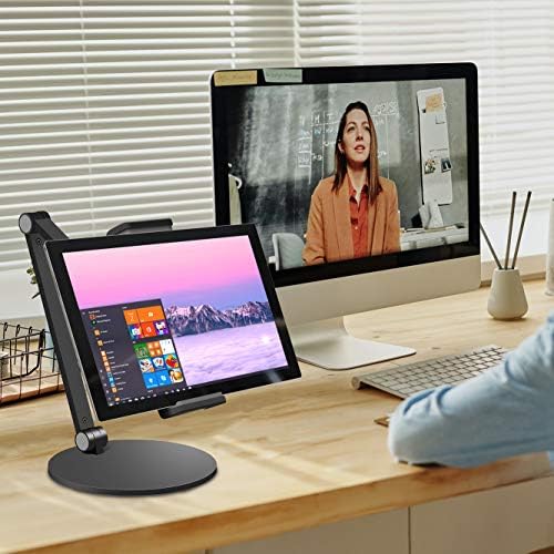 Premium Multi-Angle Adjustable Tablet Stand for 4.7”-13” Devices – Perfectly Fits i Pad Pro 11/12.9, Mini, and Air – Enhanced Stability with Sleek Black Aesthetic – Ideal for Remote Work, Streaming, and Video Conferencing