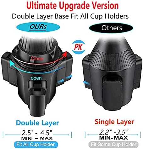 Enhanced Universal Car Cup Holder & Air Vent Phone Mount – Adjustable Long Arm Holder for All Smartphones Including i Phone 13 Pro Max & Samsung S22 Ultra – Ultimate Stability and Convenience for Safe Driving Navigation