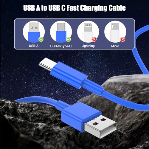 6 FT USB A to USB C Carplay Charging Cable – 3-Pack for i Phone 15/16, i Pad Pro/Air/Mini, Samsung Galaxy S25/S24/S23, and Mac Book – Fast Charging & High-Speed Data Transfer for Enhanced Compatibility on the Go