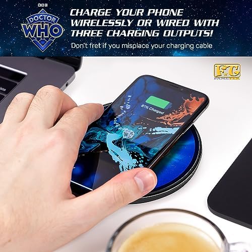 Power Your Devices with Doctor Who Weeping Angel Wireless Charger – Illuminating Portable Power Bank with Backup Battery, Qi Compatibility, and Unique Sci-Fi Design – Ideal for Whovians and Tech Lovers – Versatile Charging for All Your Gadgets