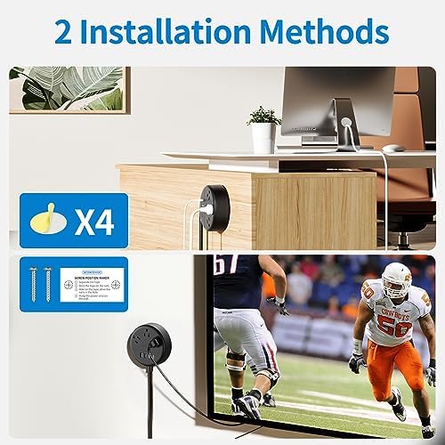 Flat Extension Power Strip with USB Charging Ports – NTONPOWER 5 Ft Slim Cord Surge Protector for Home & Office – 3 AC Outlets + 2 USB-C & 2 USB-A Ports for Fast Device Charging – Ideal for Space-Saving & Travel Use