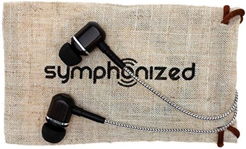 Elevate Your Audio Experience with Symphonized MTRX 2.0 Premium Wired Earbuds – Stylish Wood In-Ear Headphones Featuring Noise Isolation, Built-in Microphone & Volume Control, Ideal for Android Devices, Computers & Laptops (Gun Metal Finish) – Exceptional Sound Quality & Comfort for Music Lovers and Professionals