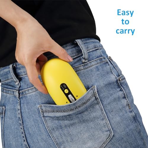 Ultra-Slim Wireless Bluetooth Mouse for Multi-Device Use – Lightweight Travel-Friendly Design with ±3000 DPI Precision, 4-Way Metal Scrolling, and 8 Customizable Buttons – Perfect for Laptops, Tablets, and Phones – Enjoy Quiet Operation and Long Battery Life for Enhanced Productivity