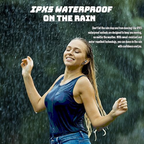 RAHMANIA 5.4 Bluetooth Wireless Earbuds – Next-Gen Noise Cancelling Headphones for i Phone & Gaming – 47-Hour Continuous Playtime, Deep Bass Sound – Ultimate Portable Charging & Crystal-Clear Call Clarity for On-the-Go Music Enthusiasts