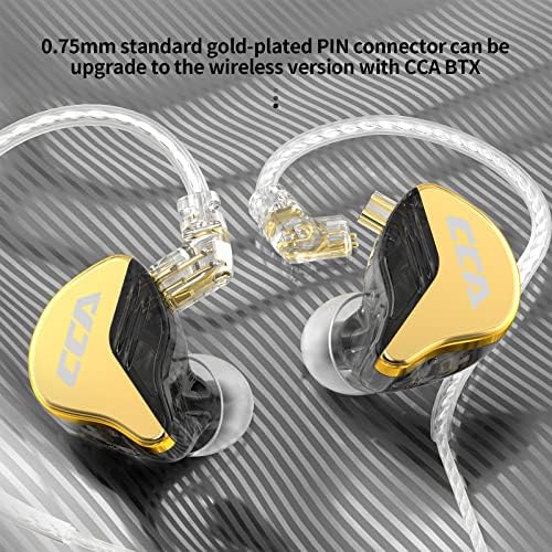 Elevate Your Sound Experience with CCA CRA+ In-Ear Monitor Earphones – Dynamic Driver Technology for Crystal Clear Audio and Deep Bass Response, Featuring Tangle-Free Removable Cord for Maximum Durability and Device Compatibility – Perfect for Audiophiles, Gamers, and Professionals Seeking Superior Comfort and Portability