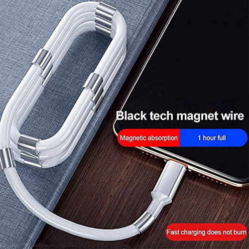 Upgraded 2-Pack Magnetic USB C to USB C Fast Charging Cable (3 ft, 60 W) – Superior Charging & Data Transfer Solution for All USB C Devices with Protective Soft Tube – Effortless Magnetic Connection for Enhanced Port Longevity and Convenience