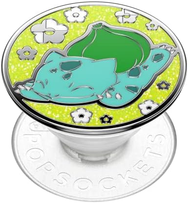 Mag Safe-Compatible Pop Socket Phone Grip Featuring Sleepy Bulbasaur – Secure Hands-Free Kickstand with Wireless Charging Support – Ideal Pokémon Accessory for Enhanced Device Handling and Viewing Experience