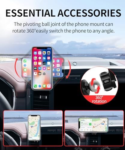 Ford F-150 2021-2024 Car Phone Holder – 360° Rotating Mag Safe-Compatible Mount for Secure, Hands-Free Use Without Obstructing Air Vents – Durable, Easy-Install Accessory for Modern Drivers