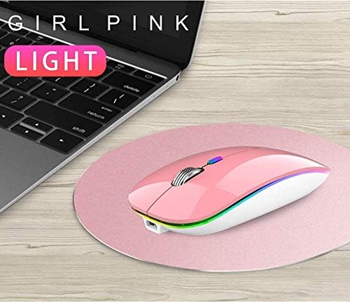 TENMOS Sleek LED Bluetooth Mouse – Ultra-Quiet Rechargeable Wireless Mouse with Type C Adapter for Laptops, Mac Books & i Pads – Bluetooth 5.1 & 2.4 GHz Universal Compatibility in Vibrant Blue – Perfect for Home, Office, and On-the-Go Productivity